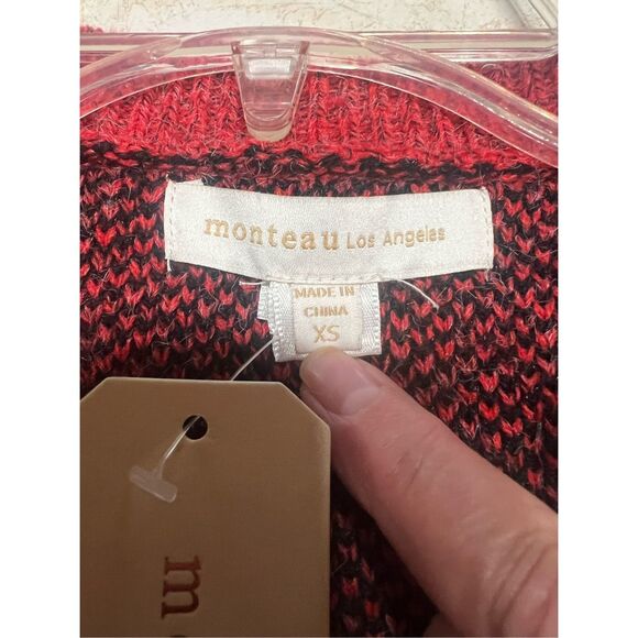 Monteau Open Cardigan Sweater Sz S  NWT - Picture 7 of 7